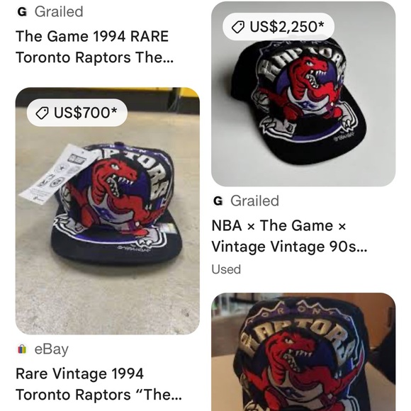 Rare Vintage 1994 Toronto Raptors “The Game” Big Logo snapback hat - Picture 9 of 9